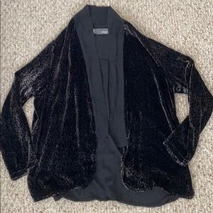 Silk and velvet leopard print cardigan
